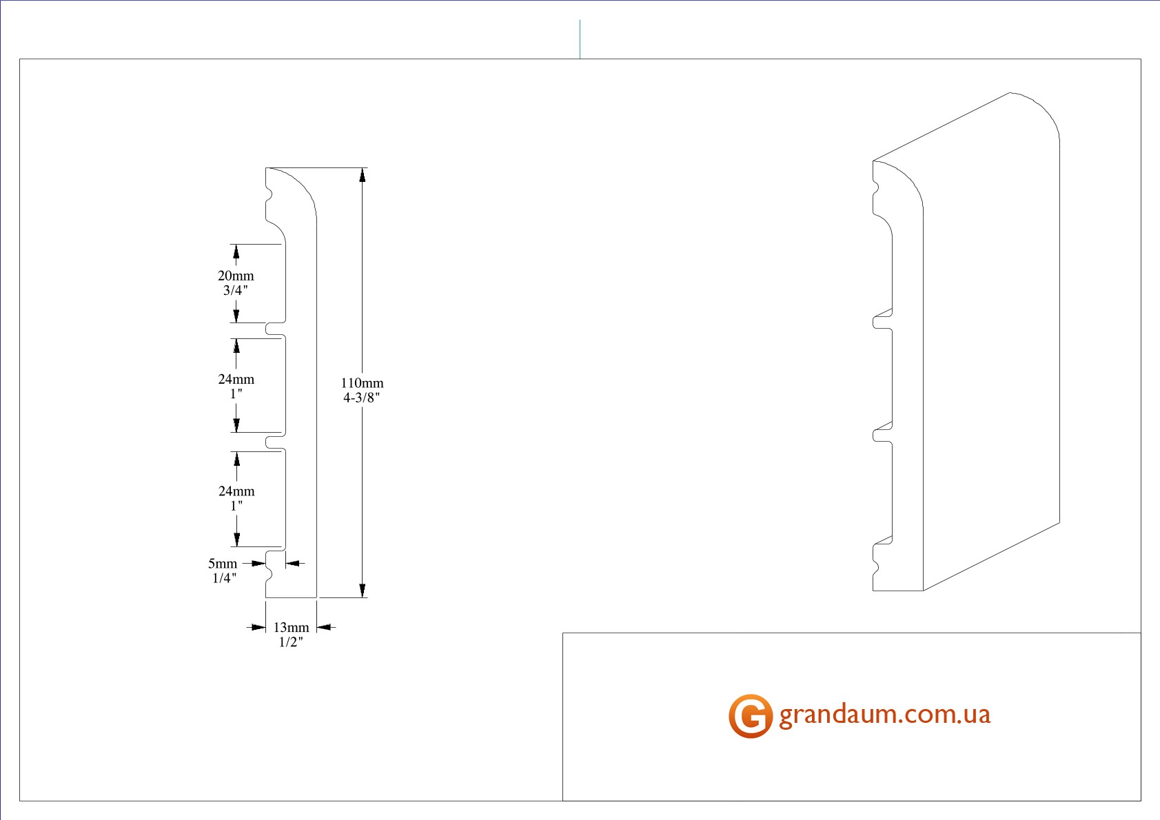 Напольный плинтус с гладким профилем Orac decor SX184-RAL9003