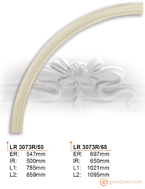 Молдинг радиусный Gaudi Decor LR 3073R/65 вставка радиальная