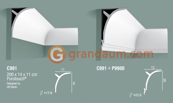 Карниз с гладким профилем Orac decor C991