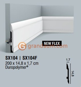 Напольный плинтус с гладким профилем Orac Decor SX104