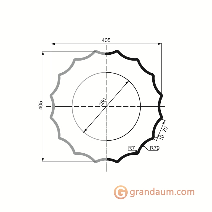 Prestige decor LC 106-21 тело с каннелюрами без покр Half (2,00м)