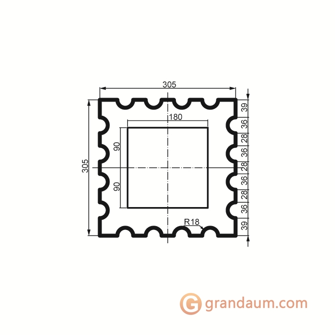Prestige decor LC 108-21 тело с каннелюрами без покр Full (2,00м)