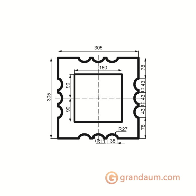 Prestige decor LC 111-21 тело с каннелюрами без покр Full (2,00м)
