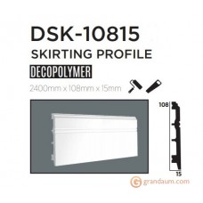 Напольный плинтус с гладким профилем Decolux DSK10815