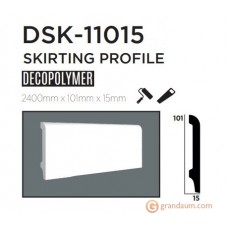 Напольный плинтус с гладким профилем Decolux DSK11015