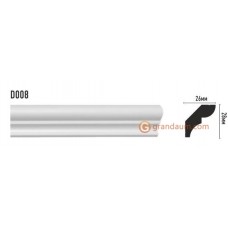Карниз с гладким профилем Decomaster D008 длина 2м D008