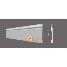 Напольный плинтус с гладким профилем Decor dizayn DD004