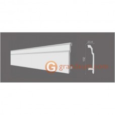 Напольный плинтус с гладким профилем Decor dizayn DD102