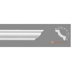 Потолочный плинтус с гладким профилем, багет Homestar O-45 45*40ММ