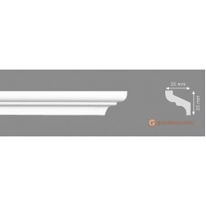 Потолочный плинтус с гладким профилем, багет Homestar S-35 35*35ММ