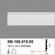 Лепнина Perimeter DP напольный плинтус с гладким профилем SB-100.015.05 240см